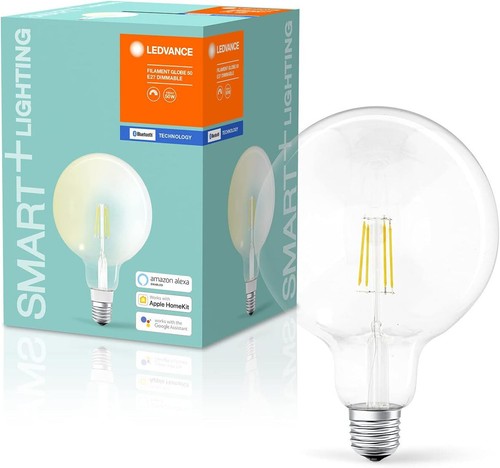 4x LEDVANCE SMART+ LED Filament Globe 5,5W E27 Alexa Google Apple EEK:E(Spk A-G) - Afbeelding 3 van 6