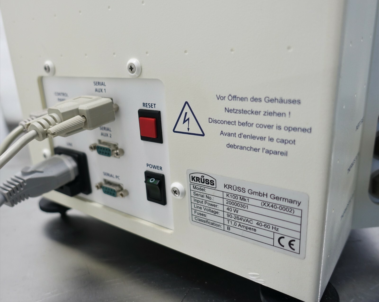 KRUSS K100 MK1 FORCE PROCESSOR TENSIOMETER SURFACE & INTERFACIAL