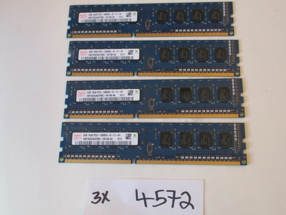 Hynix HMT325U6CFR8C-H9 4x2Gb=8Gb PC3-10600 1333Mhz DDR3 Desktop Memory RAM 4572 - Image 3 of 4