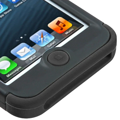iPod Touch 5th 6th & 7th Gen - Black Impact Armor Hard & Soft Rubber Hybrid Case - Image 4 of 4