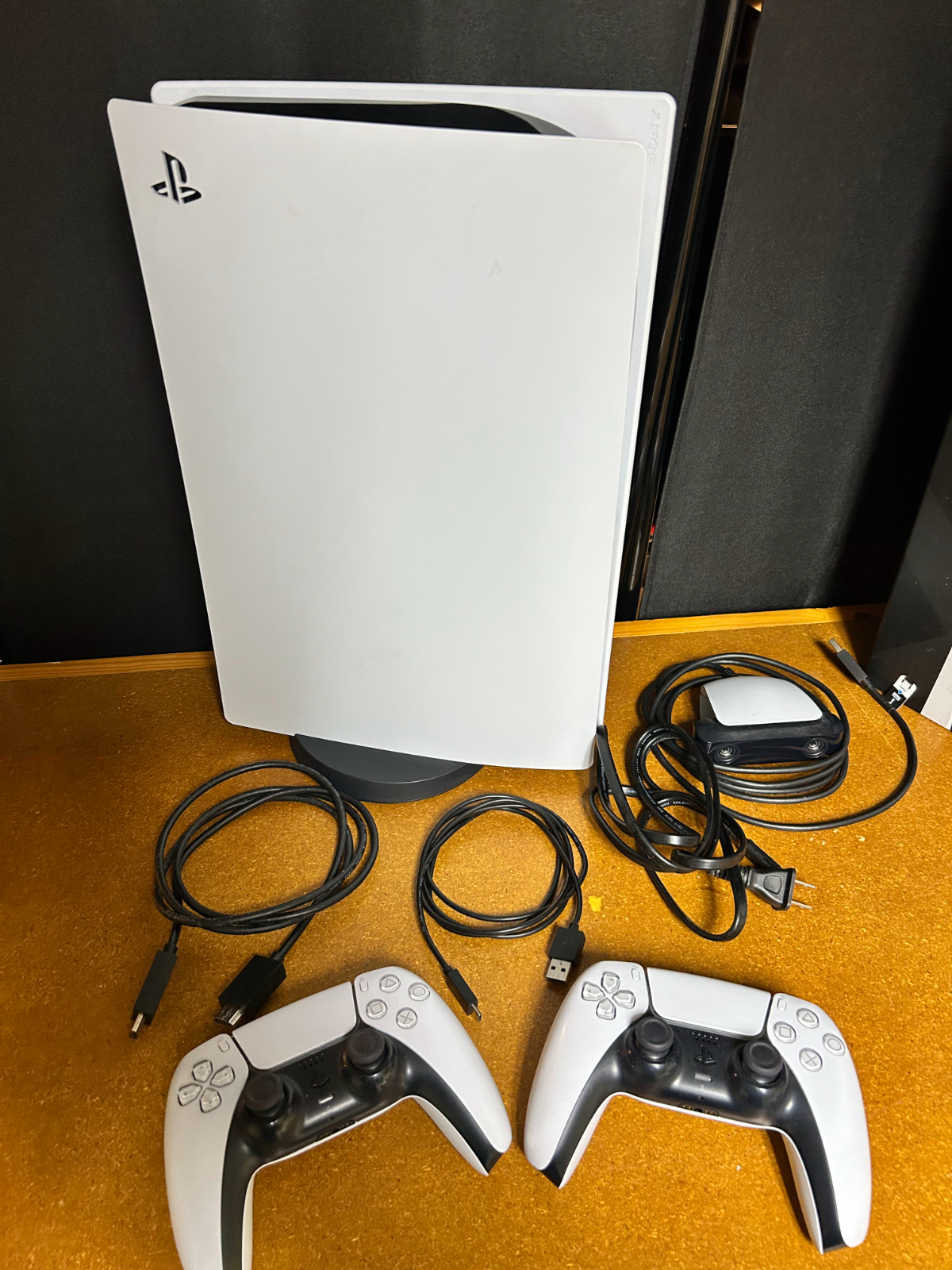 PlayStation 5 825GB + 2 Dualsense Controllers + PlayStation 5 Camera and wires.-image