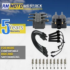 2X Coil + Spark Wire + Plug for Ram Pickup Truck Wrangler 8.0L 8.3L UF305 UF403
