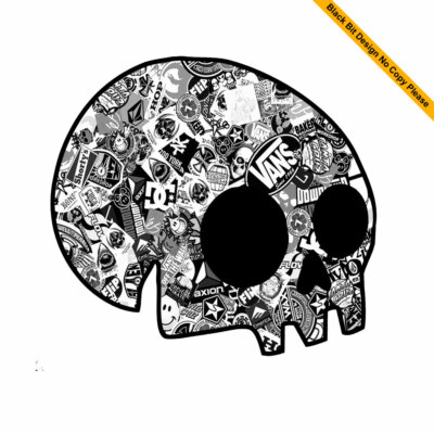 Adesivo Sagomato Punk Is Not Dead Teschio In PVC Per Auto, Moto, Casco, 35 Cm, Resistente Per Esterni - 2