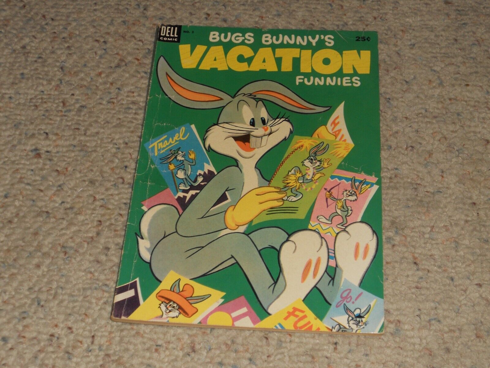 1953 Bugs Bunny's Vacation Funnies Dell Giant Comic Book #3 - BUNGLING BUCKAROOS