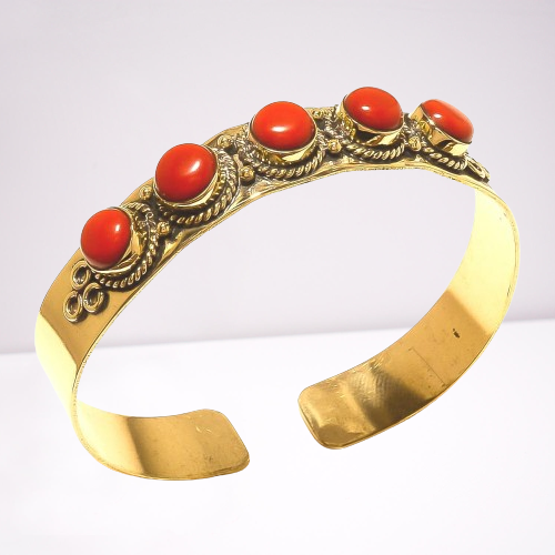 Pulseras ajustables de latón coral 925 de plata tibetana para mujer y hombre joyería - Imagen 5 de 14