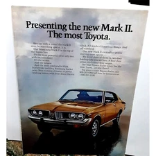 1972 Toyota Mark II Original Print Ad Vintage