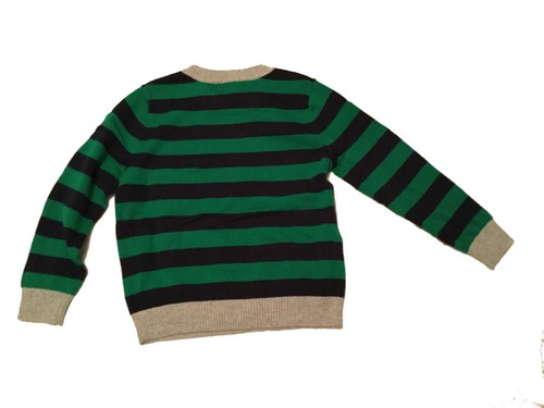 Benito & Benita Boys Pullover Green and Black Striped Sweater Size 3-4 Years NWT - Picture 4 of 5