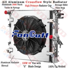 For 2007-2018 Jeep Wrangler JK 3.6L 3.8L V6 Aluminum Radiator Shroud Fan CU2957