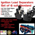 New Black Ignition Lead Separators Brackets Mount Vertical S/less Fits Cleveland