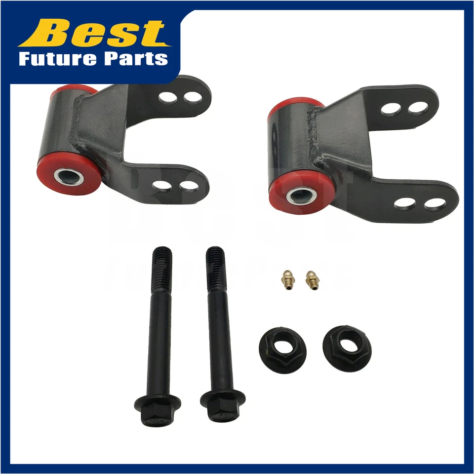 Rear 1.5" or 2" Lift Shackle Kit for 1988-1999 Chevrolet C2500 C1500 Suburban Foto 2 de 4