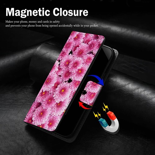 Floral Magnetic Flip Wallet Leather Case Cover For iPhone 16 15 14 Pro Max 13 12 - Picture 26 of 87