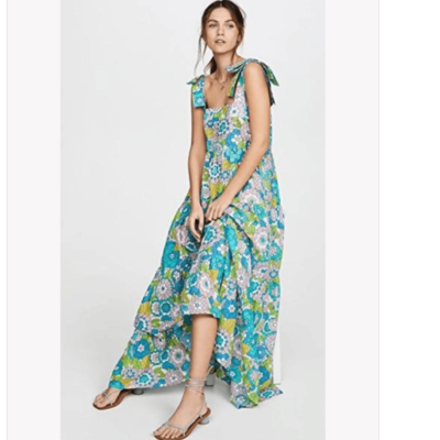 green emerald velvet dress Rent Dodo Bar Or Isla Jacquard Maxi Dress