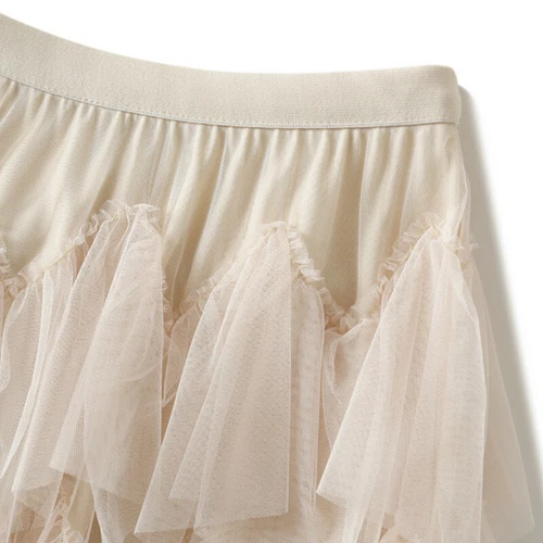 Women Layered Ruffles Tulle Skirt Elastic Waist Tutu Mesh Midi Tiered A-line - Bild 8 von 25