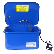 Portable Steel Cabinet Parts Washer with 110V Electric Pump 3.5 Gallon