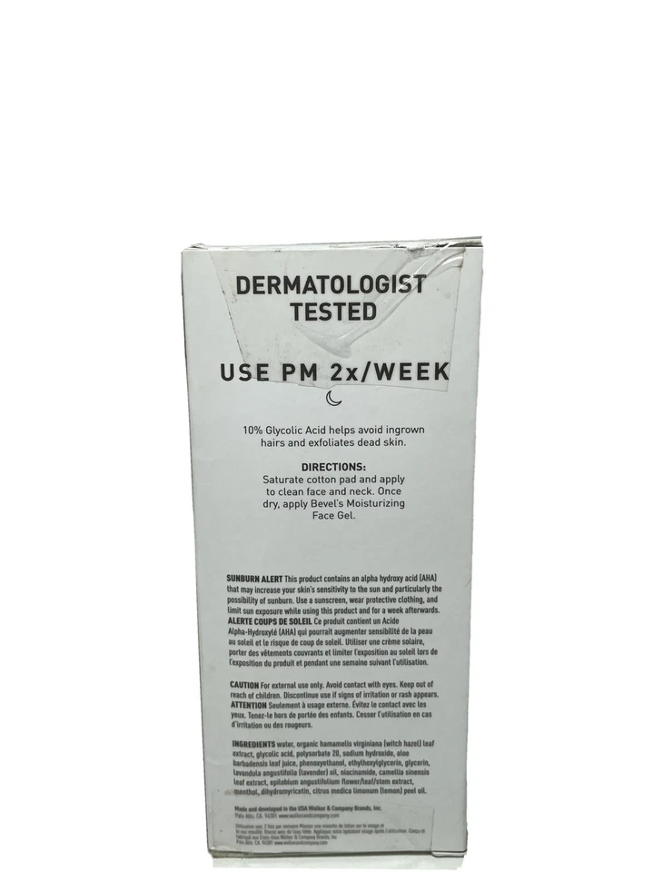 Tónico exfoliante para la piel BEVEL 10 % ácido glicólico exfolia y restaura 4 fl oz Foto 4 de 4