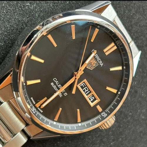 TAG Heuer Carrera Calibre 5 Day Date Rose Gold used - Picture 3 of 7