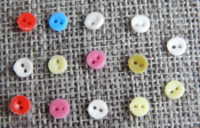 Lot of Antique Vtg Plastic Tiny Buttons Aprox: 1/4"  ~#435-A