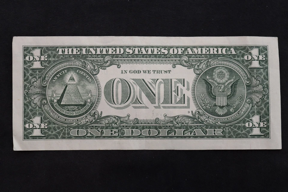 [MARCH 15, 1955] ONE DOLLAR FANCY BIRTHDAY NOTE  SN  D 31501955 A - Image 4 of 4