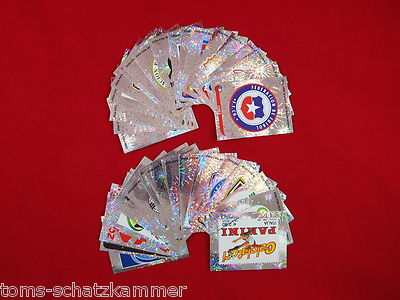 Panini World Cup 2010 all 40 glitter stickers including all 32 crests complete WC 10 