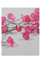DIAMANTE PINS WEDDING FLOWER BOUQUET CAKE JEWELRY 100 PINK