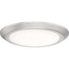 Quoizel VRG1612 Verge 12"W LED Flush Mount Ceiling Fixture - Nickel