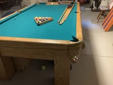 Pool Table Slate with Kettler Ping Pong Top Set (net & paddles) 