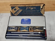 Vtg JC Higgins Rifle Cleaning Kit  723 3Pc Cleaning Rod Brushes Outer Sleeve