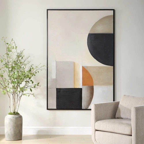 Uttermost 32436 Western Hemisphere 74" x 50" Framed Abstract - Hand Painted - Picture 5 of 6