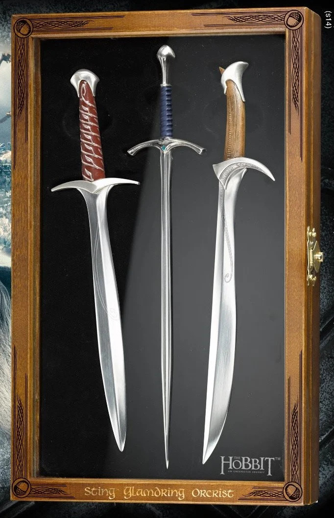 Coffret ouvre-lettres Le Hobbit Glamdring Sting Orcrist idée cadeau pour collectionneur