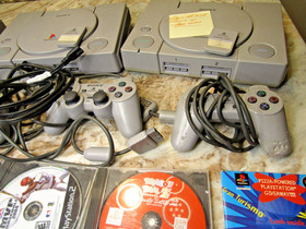 Sony PlayStation PS1 Console Lot x3 (1 WORKING) SCPH-1001 7501 Bundle Games OEM