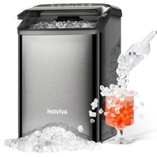 Nugget Ice Maker Countertop, 40lbs/24H Soft Chewable Pellet Ice Machine with ...