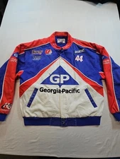 Vintage Nascar Kyle Petty #44 Racing Jacket "Size XL"  Full Zip Georgia Pacific