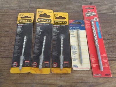 Masonry Drill Bit Lot - Stanley, Vermont American, Master Mechanic - Lot of 5