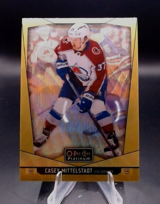2024-25 O-Pee-Chee Platinum Casey Mittelstadt #136 Neon Yellow Surge