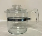 Vintage Pyrex 7754 B Flameware Glass Coffee Percolator Pot and Lid Only 4 Cup