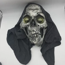 Paper Magic Group Skull Skeleton Big Eye Mask w/Hood Halloween 1998 Vintage