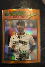 2026 Topps Heritage - Julio Rodriguez #240 Chrome Orange Refractor  #d 14/25