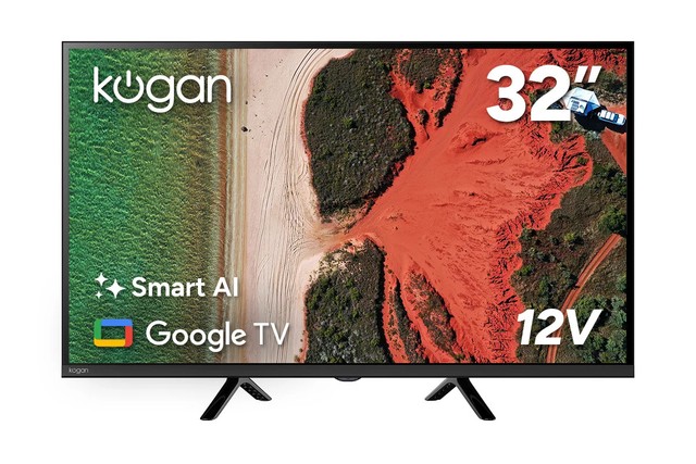 Kogan 32" LED Smart AI Google 12V TV 