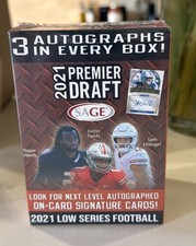 2021 Sage Premier Draft Factory Sealed Blaster Box - 3 Autographs 