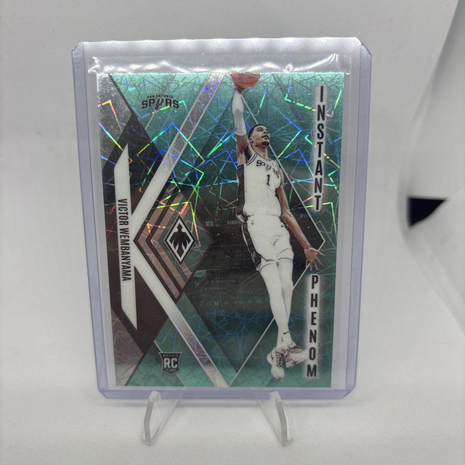 2023-24 Phoenix Instant Phenom Victor Wembanyama #13 Teal Lazer SP RC Spurs