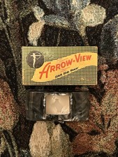 Visore diapositive illuminante in marmo grigio 35 mm vista freccia vintage anni 50 con scatola