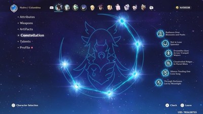 EU AR56 C6R1 Columbina, C0R1 Ineffa, C0R0 Flins, Sandrone Genshin Impact Account