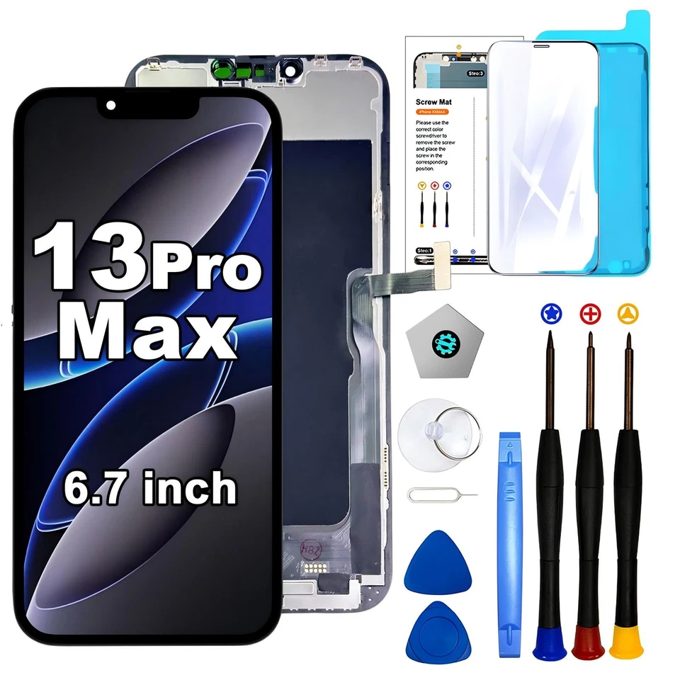 LMQ COF Display Für iPhone 13 Pro Max FHD Bildschirm 3D Touch Screen OLED LCD Ersatz