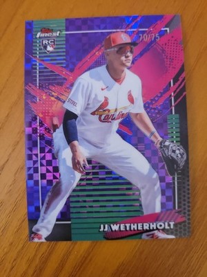 2026 Topps Finest JJ Wetherholt Rare RC Purple X-Fractor Rookie #/75 Cardinals