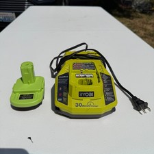 Set of 2 Ryobi P117 18V ONE Dual Chemistry Battery Charger, DM18RL Battery Adap