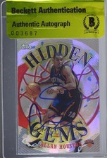 BAS 2000-01 Topps Hidden Gems Allan Houston #HG10 Authentic Auto 3c7