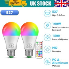 RGB LED Light Bulb 12 Colour Changing Remote Controlled Bayonet Screw Party Lamp