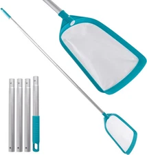 U.S. Pool Supply Professional Swimming 6 Foot Leaf Skimmer Net 72 Pole 