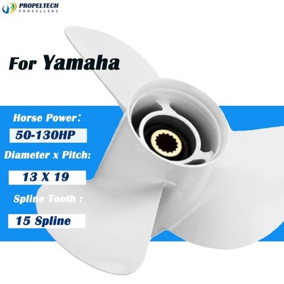 Aluminum Propeller 13 x 19 for Yamaha Outboard 6E5-45941-00-EL 50-130HP 15 Tooth