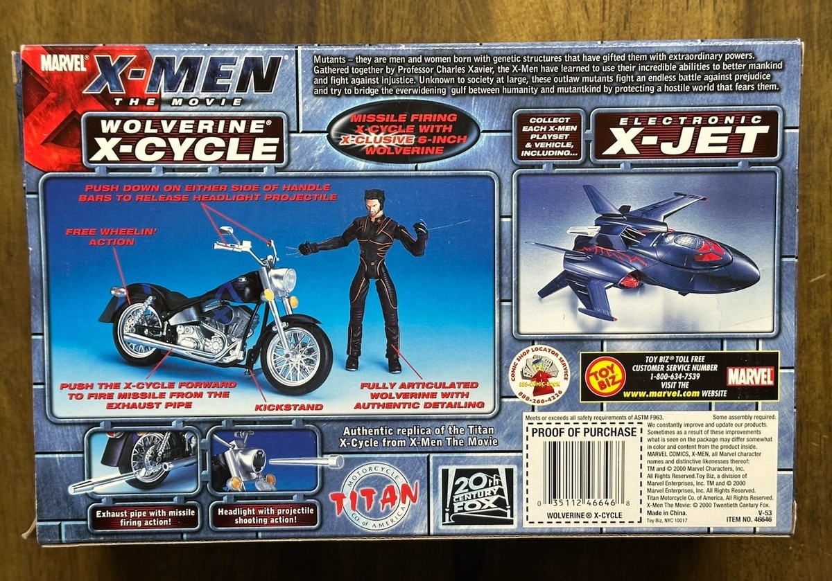 Wolverine X-cycle & Figure Marvel X-men The Movie by Toy Biz Item